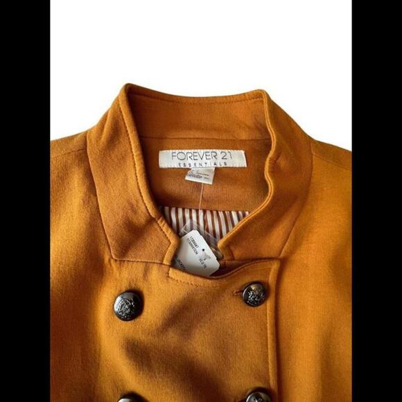 FOREVER 21 - Stylish Double-Breasted Mustard Jacket Size L - Picture 7 of 7